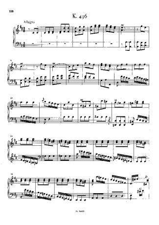 Domenico Scarlatti Keyboard Sonata In D Major K.436 score for Piano