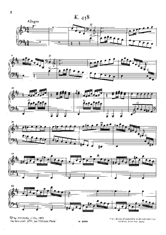Domenico Scarlatti Keyboard Sonata In D Major K.458 score for Piano