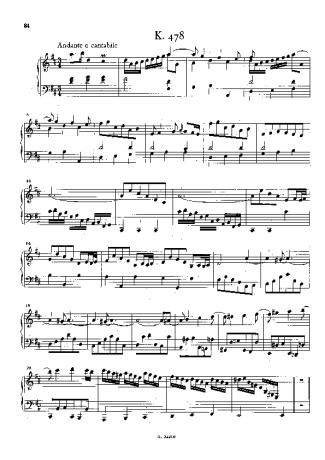 Domenico Scarlatti Keyboard Sonata In D Major K.478 score for Piano