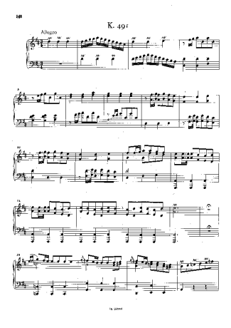Domenico Scarlatti Keyboard Sonata In D Major K.491 score for Piano