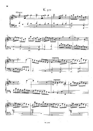 Domenico Scarlatti Keyboard Sonata In D Major K.511 score for Piano