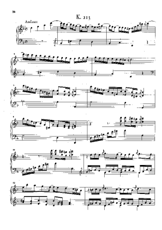 Domenico Scarlatti Keyboard Sonata In D Minor K.213 score for Piano