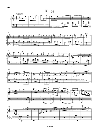 Domenico Scarlatti Keyboard Sonata In D Minor K.295 score for Piano