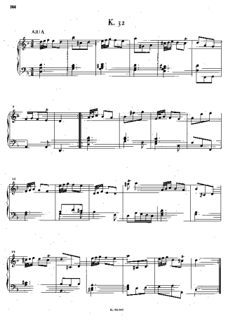 Domenico Scarlatti  score for Piano