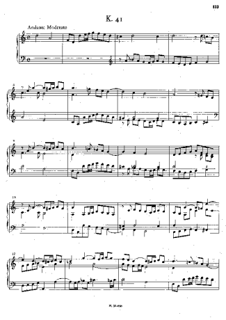 Domenico Scarlatti Keyboard Sonata In D Minor K.41 score for Piano