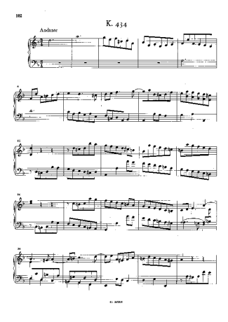 Domenico Scarlatti Keyboard Sonata In D Minor K.434 score for Piano