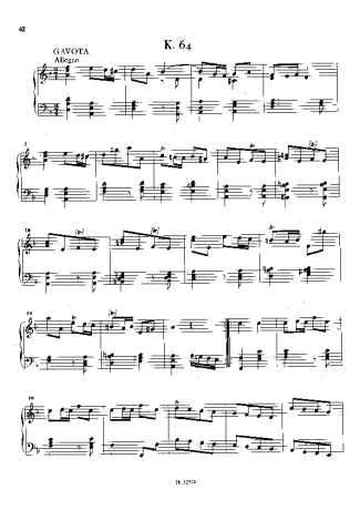 Domenico Scarlatti Keyboard Sonata In D Minor K.64 score for Piano
