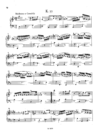 Domenico Scarlatti Keyboard Sonata In D Minor K.77 score for Piano