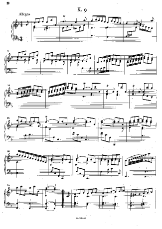 Domenico Scarlatti Keyboard Sonata In D Minor K.9 score for Piano
