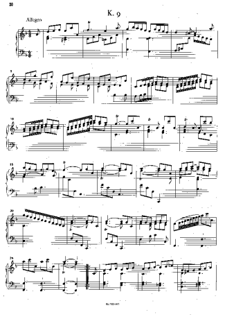 Domenico Scarlatti  score for Piano