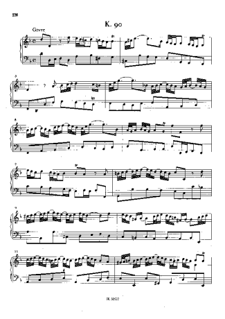Domenico Scarlatti Keyboard Sonata In D Minor K.90 score for Piano