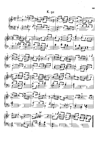 Domenico Scarlatti Keyboard Sonata In D Minor K.92 score for Piano