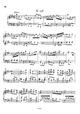 Domenico Scarlatti  score for Piano