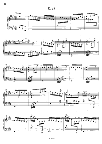 Domenico Scarlatti  score for Piano