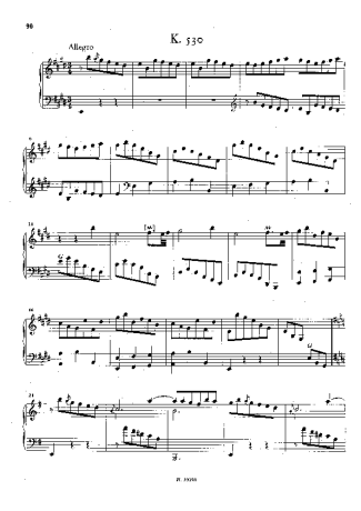 Domenico Scarlatti Keyboard Sonata In E Major K.530 score for Piano