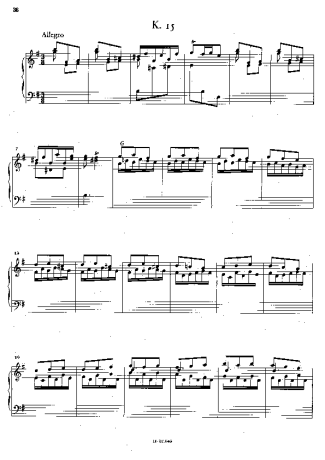 Domenico Scarlatti  score for Piano