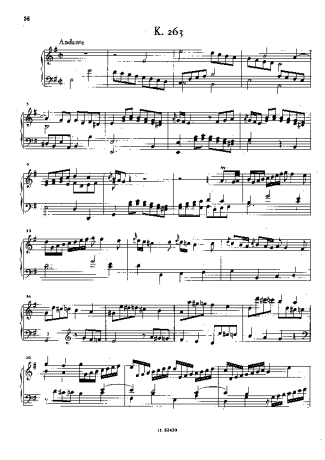 Domenico Scarlatti Keyboard Sonata In E Minor K.263 score for Piano