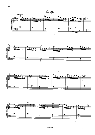 Domenico Scarlatti Keyboard Sonata In E Minor K.292 score for Piano