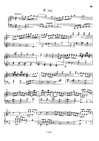 Domenico Scarlatti Keyboard Sonata In Eb Major K.253 score for Piano