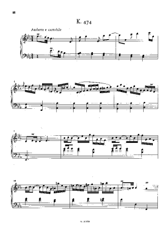 Domenico Scarlatti Keyboard Sonata In Eb Major K.474 score for Piano