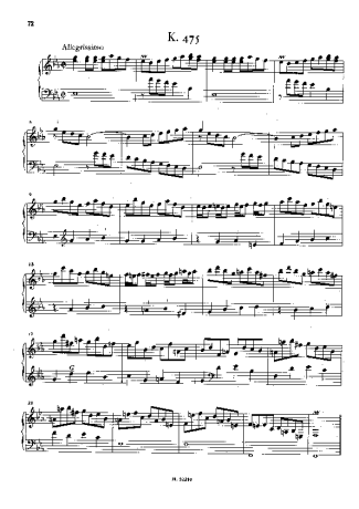 Domenico Scarlatti Keyboard Sonata In Eb Major K.475 score for Piano