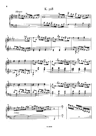Domenico Scarlatti Keyboard Sonata In Eb Major K.508 score for Piano