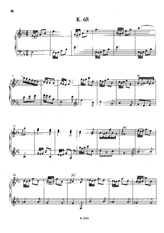 Domenico Scarlatti Keyboard Sonata In Eb Major K.68 score for Piano