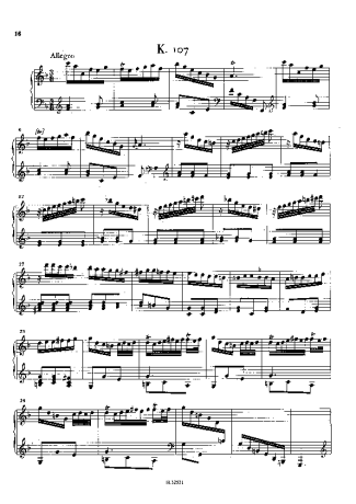 Domenico Scarlatti Keyboard Sonata In F Major K.107 score for Piano