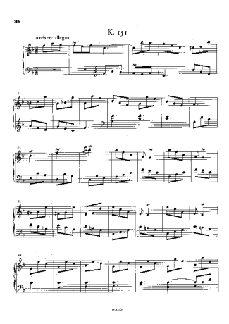 Domenico Scarlatti Keyboard Sonata In F Major K.151 score for Piano