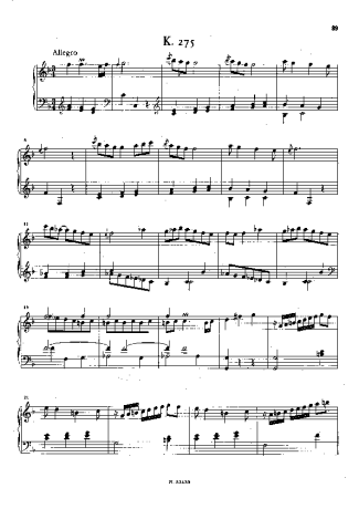 Domenico Scarlatti Keyboard Sonata In F Major K.275 score for Piano