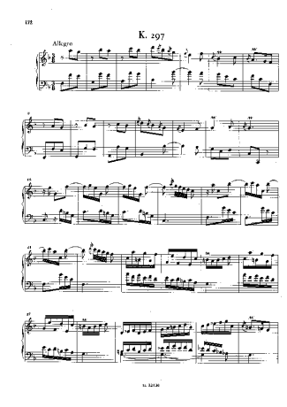 Domenico Scarlatti Keyboard Sonata In F Major K.297 score for Piano