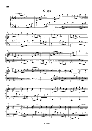 Domenico Scarlatti Keyboard Sonata In F Major K.350 score for Piano