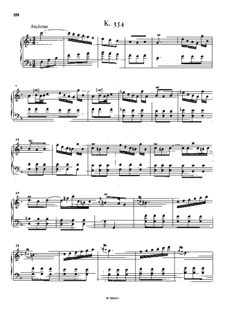 Domenico Scarlatti Keyboard Sonata In F Major K.354 score for Piano
