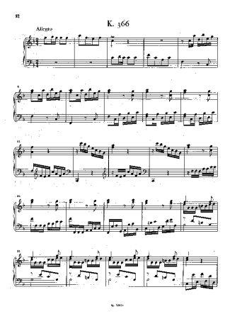 Domenico Scarlatti Keyboard Sonata In F Major K.366 score for Piano