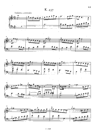 Domenico Scarlatti Keyboard Sonata In F Major K.437 score for Piano