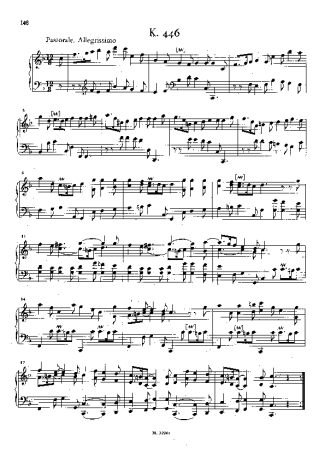 Domenico Scarlatti Keyboard Sonata In F Major K.446 score for Piano