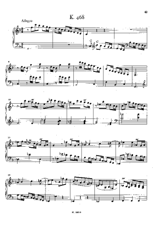 Domenico Scarlatti  score for Piano