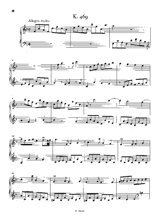 Domenico Scarlatti  score for Piano