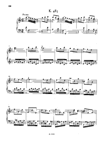 Domenico Scarlatti Keyboard Sonata In F Major K.483 score for Piano
