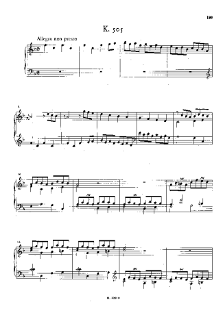 Domenico Scarlatti Keyboard Sonata In F Major K.505 score for Piano
