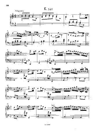 Domenico Scarlatti Keyboard Sonata In F Major K.542 score for Piano