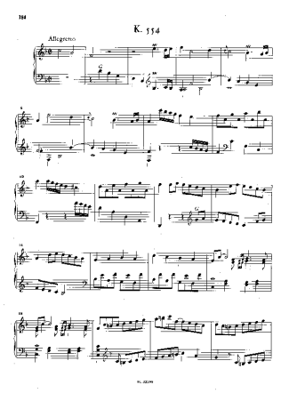 Domenico Scarlatti Keyboard Sonata In F Major K.554 score for Piano