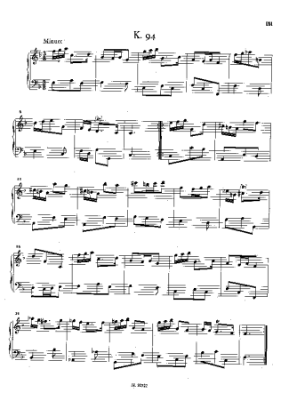 Domenico Scarlatti Keyboard Sonata In F Major K.94 score for Piano