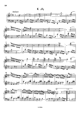 Domenico Scarlatti  score for Piano