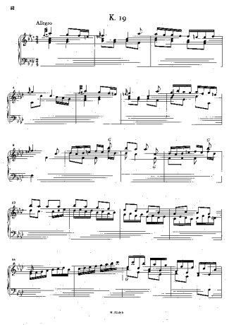 Domenico Scarlatti Keyboard Sonata In F Minor K.19 score for Piano