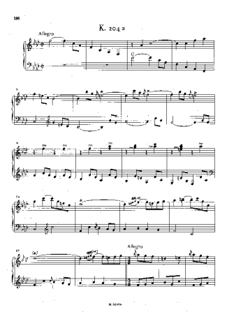 Domenico Scarlatti Keyboard Sonata In F Minor K.204a score for Piano
