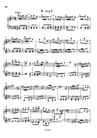Domenico Scarlatti Keyboard Sonata In F Minor K.204b score for Piano