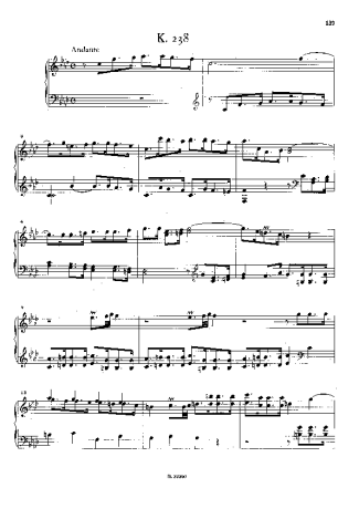 Domenico Scarlatti Keyboard Sonata In F Minor K.238 score for Piano