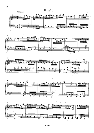 Domenico Scarlatti Keyboard Sonata In F Minor K.365 score for Piano