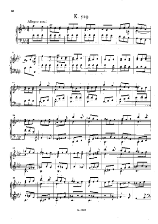 Domenico Scarlatti Keyboard Sonata In F Minor K.519 score for Piano
